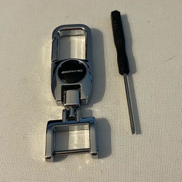 AMG Logo Key Fob Keychain in Metal NWT - Picture 4 of 5